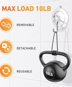 Alternative view of KORCCI Suction Cup Hooks 12Pack - Max Load 10LB. 1.77Inch Clear Medium Suction Cups. No Trace. Reusable & Removable. Stainless Steel Hooks. for Tile. Glass. Window. Shower. Kitchen. Bathroom