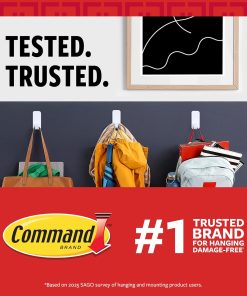 Alternative view of Command 5 lb Large Utility Hooks. 14 Hooks and 16 Strips. Damage-Free Hanging Wall Hook with Adhesive Strips. No Tools Required. Great for Home Kitchen Office Organization